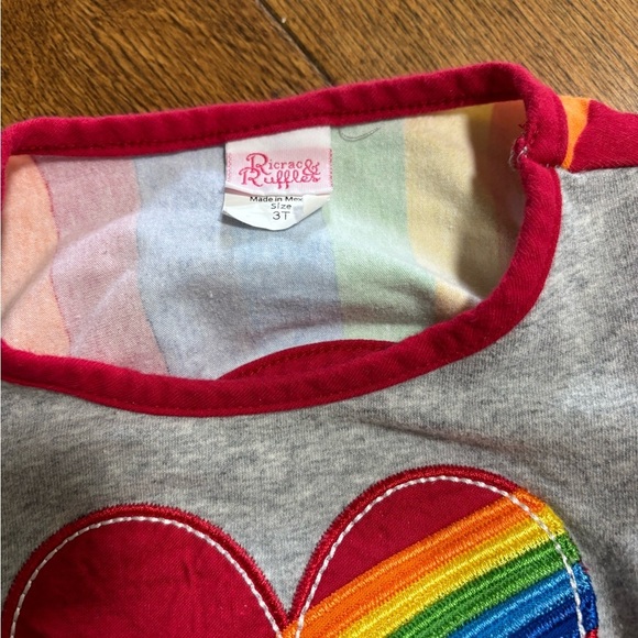 Ric rac & ruffle outfit girls size 3t spring summer - Picture 4 of 5